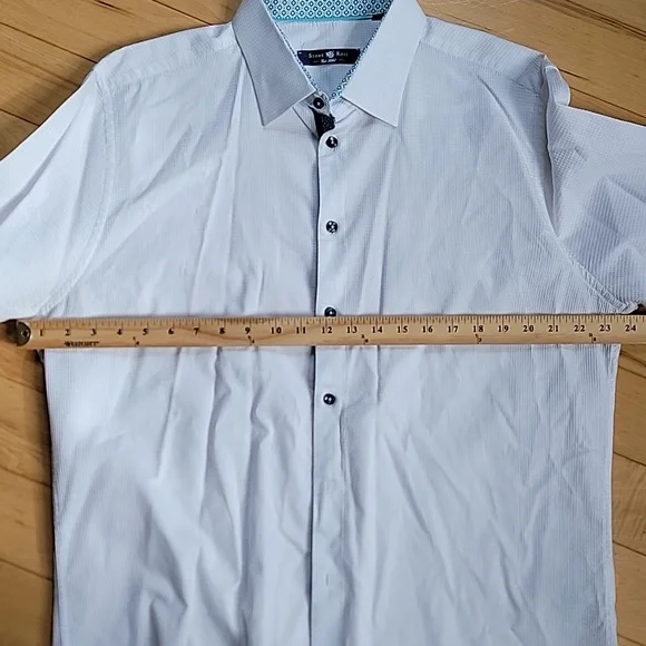 Stone rose white waffle knit dress shirt xl - Picture 4 of 6